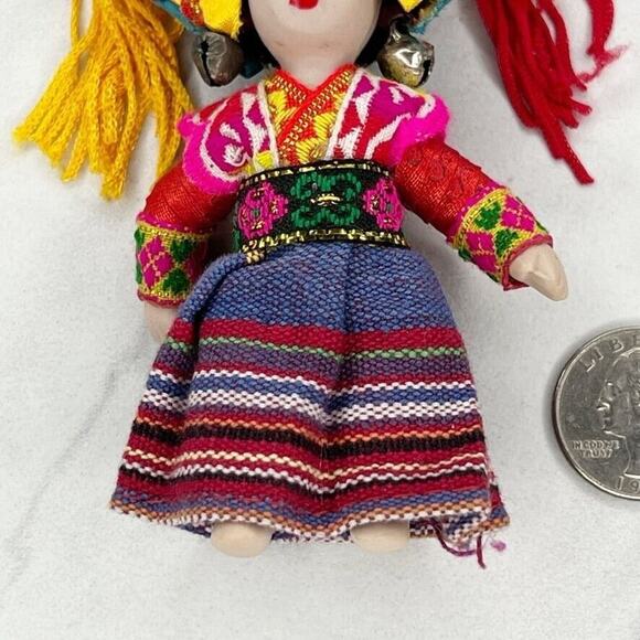 Colorfully Dressed Doll Keychain Keyring - Picture 4 of 9